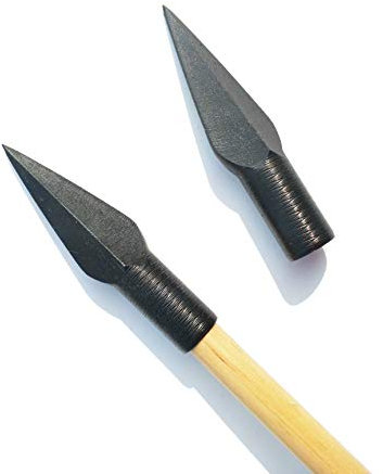 SHARROW 6 Stück Pfeilspitzen Jagdspitzen Stahl Jagd Pfeil Tipps Broadhead für Bambuspfeile Holzpfeile Traditioneller Pfeil und Bogen