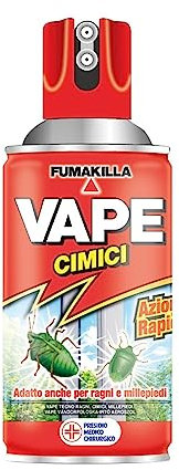 Vape Insetticida, Contro le Cimici e Ragni, Spray ad Azione Rapida, efficace in pochi secondi, 300ml