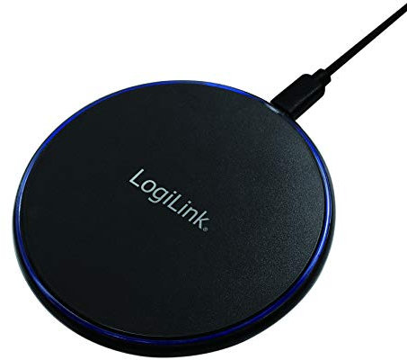 LogiLink PA0178 Qi Chargeur de Bureau sans Fil à Induction avec Chargeur Rapide sans Fil 10 W