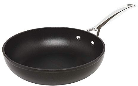 Le Creuset Sartén alta de aluminio antiadherente, diámetro 24 cm, para todas las fuentes de calor, incluso la inducción, Antracita/Plateado, 51101240010002