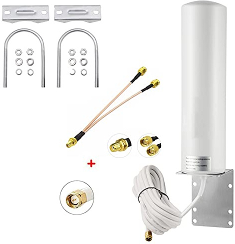 High Gain 10dBi SMA Male Wide Band 3G/4G LTE Modems, Routers, & Cell Boosters Omni-Directional Outdoor Fixed Mount Antenna for Verizon, AT&T, T-Mobile Mobile Cell Phone 4G LTE Router, Eifagur