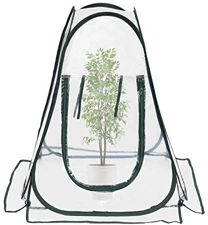 Tesmotor Mini serra, piccola portatile copertura per piante, Tenda Di Crescita Delle Piante per interni esterni 70 x 70 x 80 cm