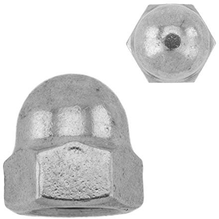 Hutmuttern hohe Form M10 aus Edelstahl A2 (100 Stück) | DIN 1587 - Kappenmuttern - Edelstahlmuttern von MESAROS®