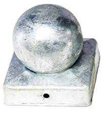 bambus-discount.com Pfostenkappe mit Kugel für 7x7cm Pfosten aus feuerverzinktem Stahl