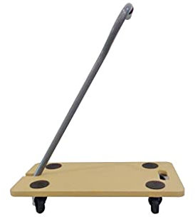 Unibos 200kg Heavy Duty Anti Slip Hand Dolly Trolley Cart Furniture Moving Wooden Platform Mover with 76cm Long Handle Perfect For Home, Workplace Or Professional Removals Use