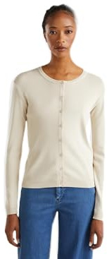 United Colors of Benetton cardigan för kvinnor, Beige Chiaro 152, XS