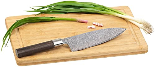 Rosenstein & Söhne Holzbrett Küche: Bambus-Schneidebrett mit Saftrille, 38 x 25 cm, antibakteriell (Bambus-Küchenbretter, Käseschneidbretter, Backen)