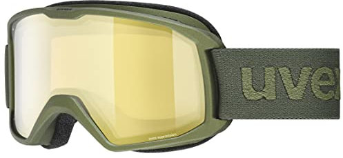Uvex element FM - stylische, verspiegelte Skibrille mit Anti-Fog-Beschichtung, entwickelt für schmale Gesichtsformen perfekt für Teens und junge Erwachsene - croco matt/gold - one size