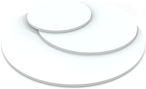 AUPROTEC Tischplatte 19mm rund Ø 1000 mm weiß Holzplatte melaminharzbeschichtet Spanplatte mit Umleimer ABS Kante Auswahl: 100 cm
