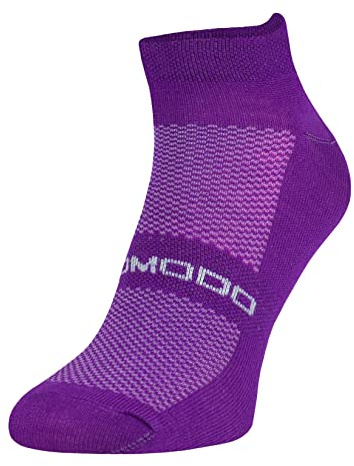 1 Paar Unisex COMODO Merinowolle Laufsocken Atmungsaktiv Kurz Sport Socken für Sommer | Anti Blasen Outdoor Wandern Stiefelsocken (43-45, Fuchsie)