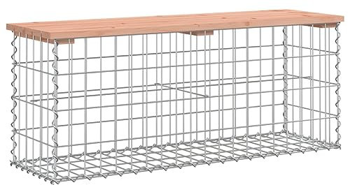 Banc jardin design gabion 103x31,5x42 cm bois massif de douglas