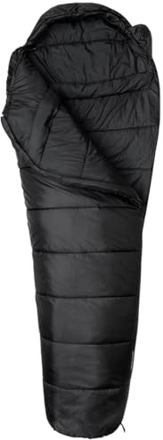 Snugpak Sleeper Expedition WGTE - Sacco a pelo, con isolamento in silicone, cappuccio elastico, cerniere anti-intoppi e borsa a compressione, colore: nero