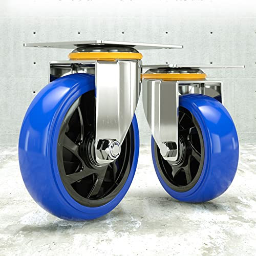 Lenkrollen Rollen for Möbel Transportrollen Drehbare Rollen for Möbel Schwerlastrollen Schieberollen Werkzeugrollen, for Werkbank Werkzeugwagen Paletten Möbelrollen 4 Stück Schwenkbare Rollen ( Color