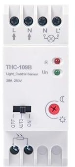 Interruttore crepuscolare modulare THC109B Interruttore crepuscolare modulare ST308B con sensore di corridoio a sonda (Size : THC109B 20A)
