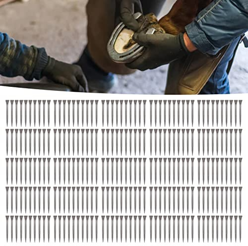 Topyond 250PCS Hufeisennägel aus kohlenstoffarmem Stahl Hohe Härte,Geschmiedete Nägel für Pferde,Hufschmiedewerkzeuge für Tierhaltung,für Hufschmiede und Hufpfleger,Für Pferdeliebhaber und Profis