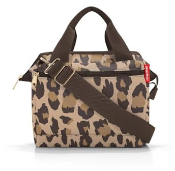 reisenthel Allrounder Cross Leo Macchiato – Kleine Crossbody Bag mit abnehmbarem und verstellbarem Schultergurt – Aus wasserabweisendem Material