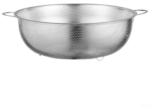 Scolapasta in acciaio , a rete fine, con manico, colino da cucina per lavare riso/verdura/frutta (16,5 cm)
