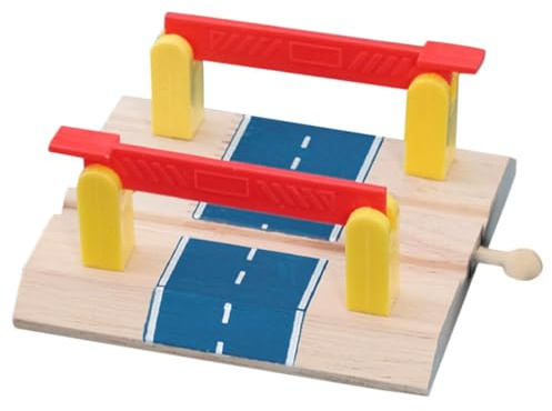 TOYANDONA Train Track Accessories Diy Railing Barrier Model for Wooden Railway Play Vehicle Expansion Set Realistic Railway Road Block Toy for Kids Educational Train Track Plaything