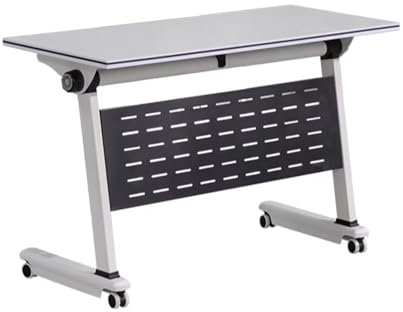 SDFVSDF Konferenztisch Klappbarer Konferenztisch Fürs Büro, Mobiler Schulungs- und Seminartisch mit Klappplatte, Rechteckiger Besprechungstisch mit Lenkrollen, Einfache Montage(140x40x75cm)