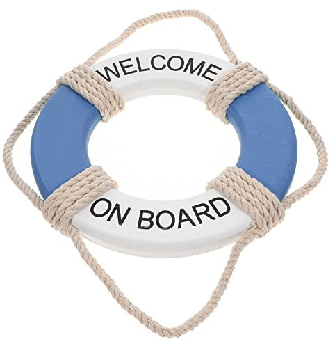 HAWILLOSCH Nautische Wanddekoration Mediterraner Lebensring Aus Handgefertigtes Wanddekor Mit Baumwollseil Einladendes Willkommensschild Für Ihr Zuhause Oder Ihre Bar