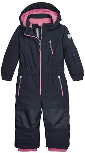 first instinct by killtec Unisex barn skiddräkt med huva, mörk marin/ros, 86-92