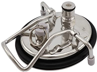 LCQSYE bierbrauset Karbonisierungsfass-Deckel mit Gaskugel-Verschlusspfosten für Soda-Bier-Karbonator-Oval-Fass-Deckel Druckminderer