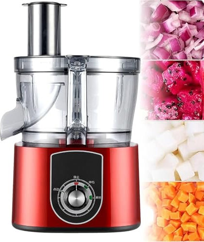 Licuadora de Verduras y Frutas para Cocina, Cortadora de Verduras Comercial, Procesadores y Picadores De Alimentos, para Papas Cebollas, Zanahorias, Etc,Red