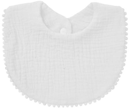 Nuyhgtr Muslin dregel haklappar, mjuk bomull småbarn tandsprickningshaklappar, andningsbara och absorberande baby dregel duk, justerbar snäppstängning, barntillbehör för flickor och pojkar, 25 x 20