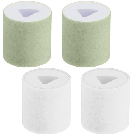 4 PCS Electric Nail Polisher Buffer Refill Rollers 0.9x0.8mm Inner Hole | Green White, Replacement Rollers, for Electric Foot File, Nail Tools, Cuticle Remover & Electric Nail File Accessories