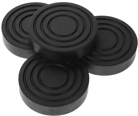 4 Stück Antirutsch Fußpolster für Waschmaschine und Trockner, Schwarz | Kunststoff, Antivibrations und Geräuschdämpfung, Einfache Anwendung, für Sockel und Standfuß