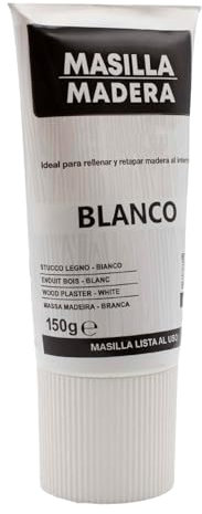 CABLEPELADO – Masilla para Madera Color Blanco – Reparadora de Grietas y Agujeros – Lista para Usar – Ideal para Interiores – Acabado Lijable y Pintable – Formato en Tubo de 150 g