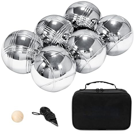 petanqu Ball - Stahlgarten petanqu -Kugeln, Boules Ball, Metall Boccia -Kugeln, Metal truevast Boules Globe | Komplette Kit Outdoor -Freizeitspiele Für Picknick, Strandurlaub Und Familien Hinterhof