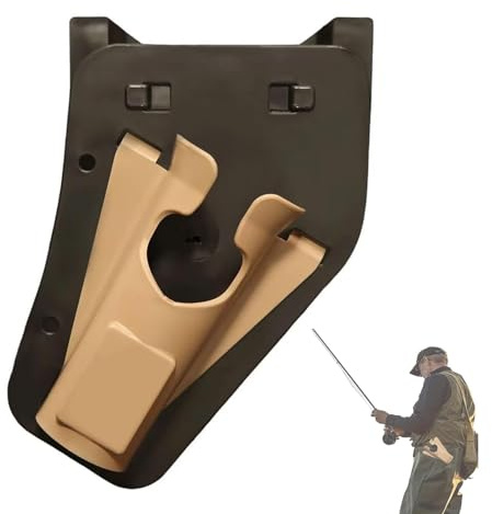 SIXHAOBU Étui Hanche Canne Pêche Coulissant, Porte-Canne à Pêche Ceinture, Support Portable Mains Libres avec Poches Cachées Ceinture Tirage Rapide pour à Mouche et Bord l'Eau