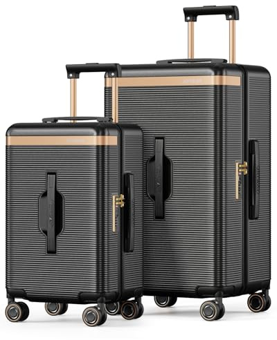Joyway Luggage Sets 2 Piece, 22 Inch Carry On Luggage and 26 Inch Trunk Checked Luggage with Cup Holder, Lightweight Hardside Suitcase with Pressure-resistant Frame, Shock Absorbing Wheel and TSA Lock