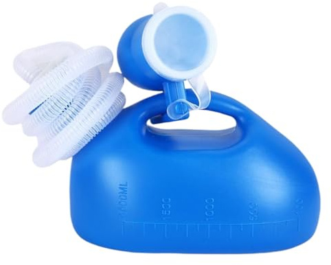 Portable Male Urinal - 2000 ml Ampia Capacity Bottle, Spill Resistant Leakproof Pee Container, Travel Toilet Jug, Easy Carry Handle | Outdoor Camping Toilet For RV Hospitals Car Long
