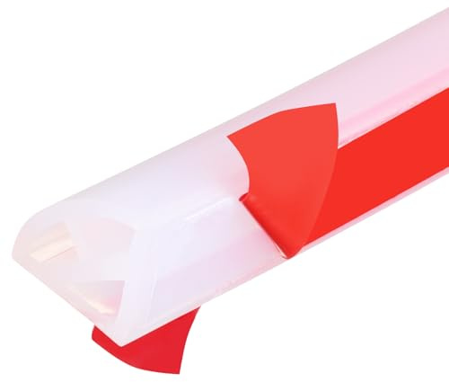 QUARKZMAN 1.5 Metros Molduras Flexible de Pared, Molduras de Cuarto Redondo, Autoadhesiva de Doble Cara de Silicona Barrera Agua en Ducha para Esquinas Piso, Bañera, Claro