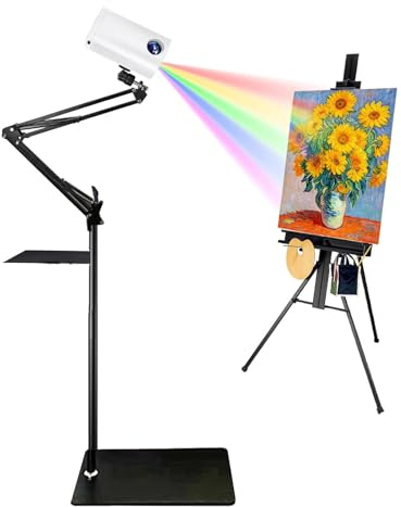 Proiettore per disegno, proiettore artistico intelligente per ricalco, disegno e pittura, proie-ttore portatile da 1,95 m per desktop/tela/parete, compatibile con iOS/Android