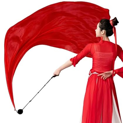 Slöja Poi Silke, Silkeslöja Poi - Swing Balls Dansflaggor Beröm dansflaggor | färgglada gudstjänst, gradient magslöja för kyrka, scen och trib shower