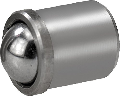 KIPP fjädrande tryckstycke slät design (25 stycken per förpackningsenhet) D = 12 mm, L = 16 mm, rostfritt stål, kula av rostfritt stål