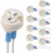 DiCUNO Base De Bi-Pin, Portalámparas Para Lámpara Casquillo G4, Mr16,G6.35, Gy6.35, Gx5.3,Gz4 Mr11, Incandescentes Halógenas Led Socket Cuerpo Enchufe Cerámico Del Lámpara(Pack-10)