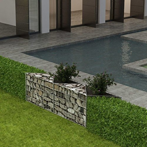 Festnight Gabion 150x30x50 cm Décoration de Jardin