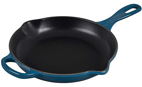 LE CREUSET Skillet Signature en Fonte Émaillée, Rond, 23 cm, 1,93 kg, Deep Teal, 20182236420422