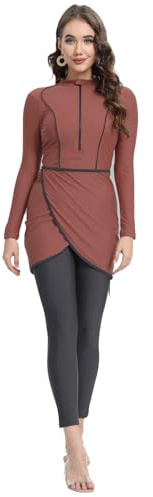seafanny Damen 3-teilige muslimische Bademode Full Cover Hijab Burkini Modest Badeanzug buqini
