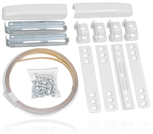 SPARES2GO Integrated Fridge Door Slide Mounting Bracket Fixing Kit for Beko with cupboard fixing brackets BEK4307640200 (pack of 4)