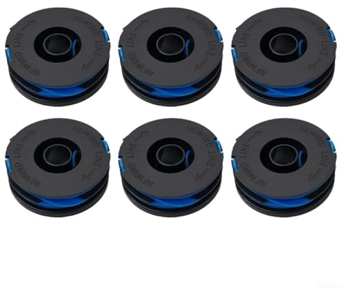 6Pcs Trimmer Spool & Line for Spear & Jackson GT600 GT450 Grass Trimmers | Replacement Grass Trimmer String Trimmers Refills, Fits N1F-GT-280/450-D S6030ET