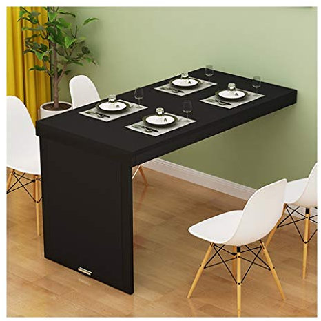 IUBGFTO Wandtisch Klappbarer Wandtisch, Computertisch, Kindertisch, Küchentisch, Schwarz (Stil 2 80x60x75cm)