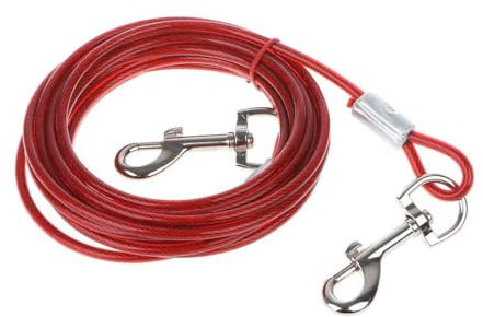 YUXITA Cable de amarre para perros pequeños y grandes, a prueba de mordeduras, para perros pequeños y grandes, longitud de 5 m