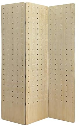 Mampara Divisoria De 4 Paneles con Tablero Perforado, Pared Divisoria De Ambientes con Soporte for Pies, Mampara Divisoria Plegable con Tablero Perforado, Cómoda Mampara for Dormitorio, Mercado(Style