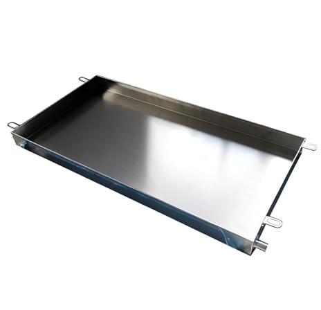 Bandeja de Condensación Aire Acondicionado en Acero Inoxidable 304 con Manguera Flexible Resistente y Antigoteo for AC Portátiles y Lavadoras(20x20cm(8x8in))