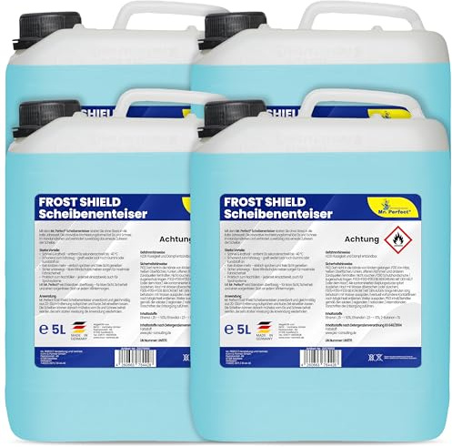 Mr. Perfect Scheibenenteiser Auto (4x5L) effektiv bis -40°C | Scheiben EIS Entferner hochwirksam & ohne Kratzen | Scheibenfrost Enteiser Auto verhindert zuverlässig Wiedervereisung | Made in Germany